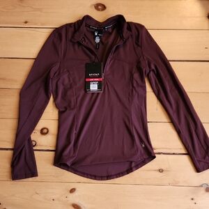 Nwt Spyder Women's Long Sleeve Half-Zip Jacket in Maroon